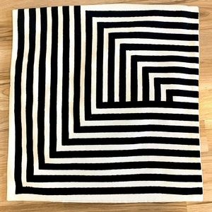 West Elm Modern Black White Pillow Cover